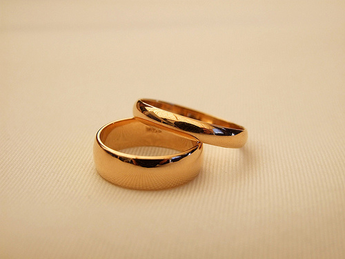 two wedding rings