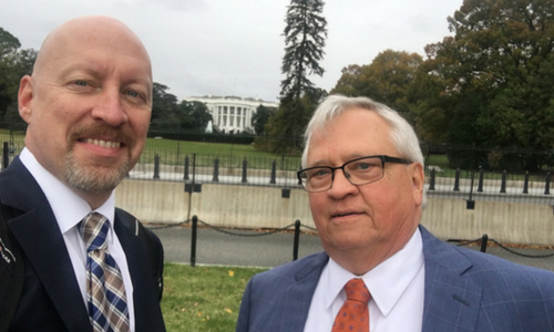 ron dehaas and sam black at white house