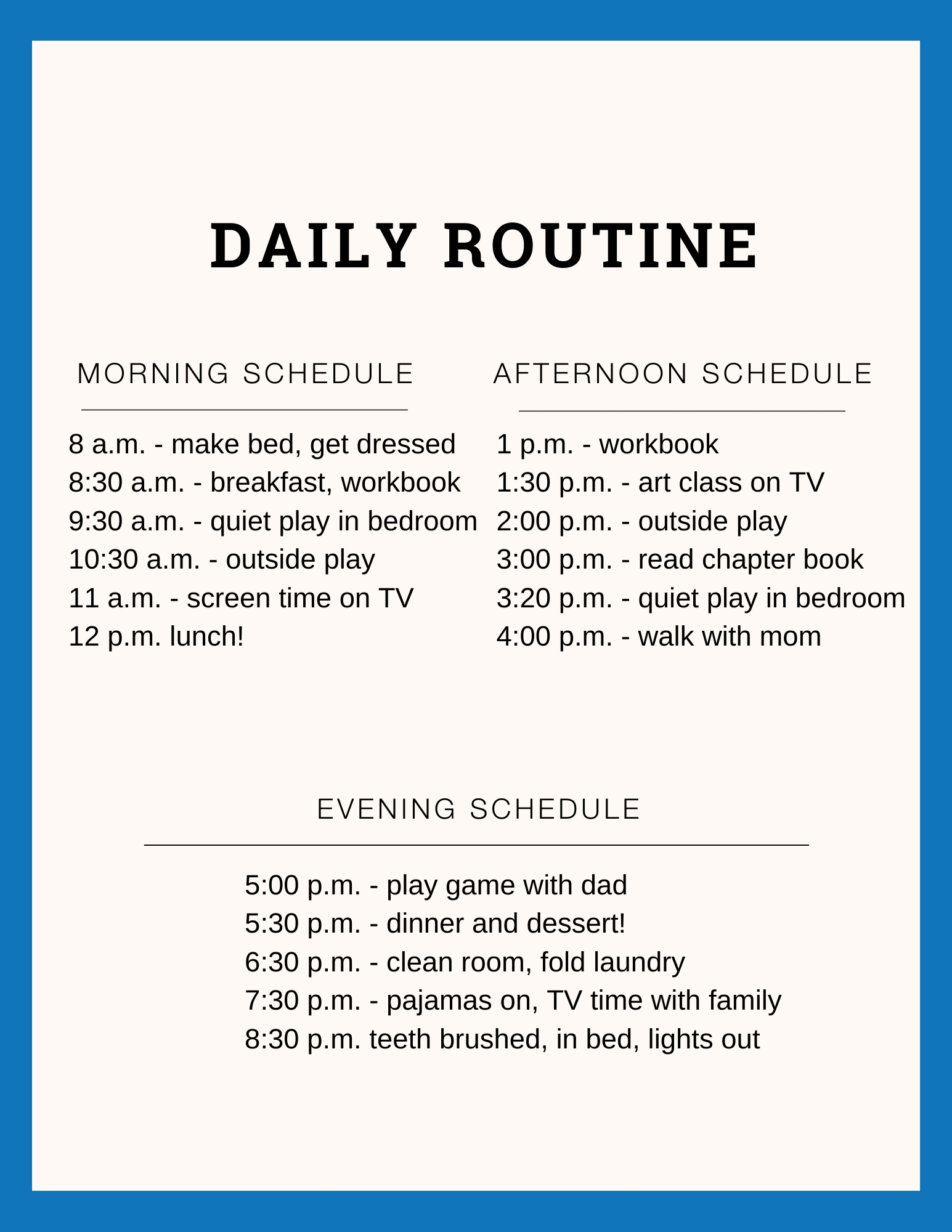 Daily Routine