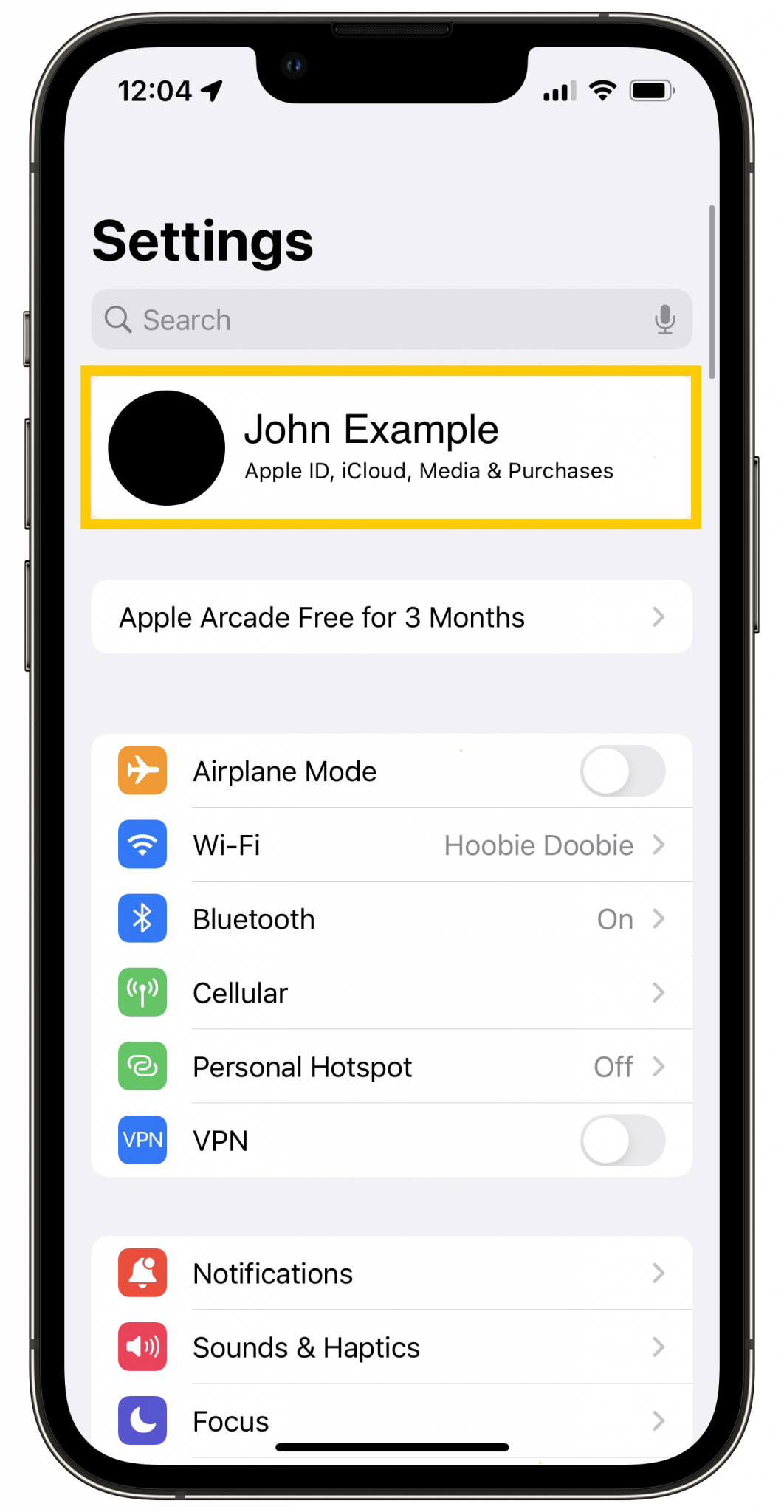 How do I access Screen Time with Family Sharing on my iPhone