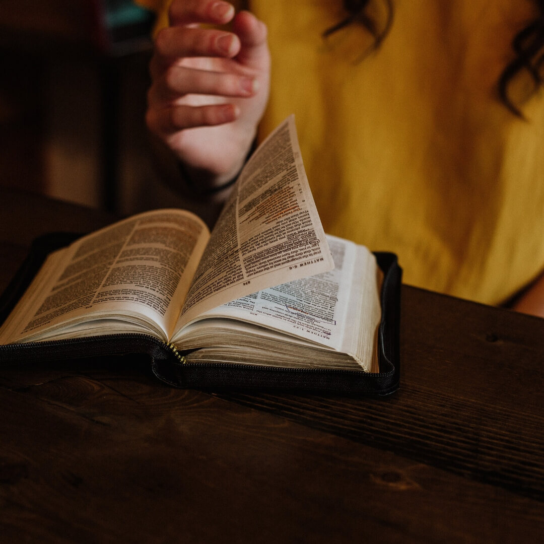 woman reading bible