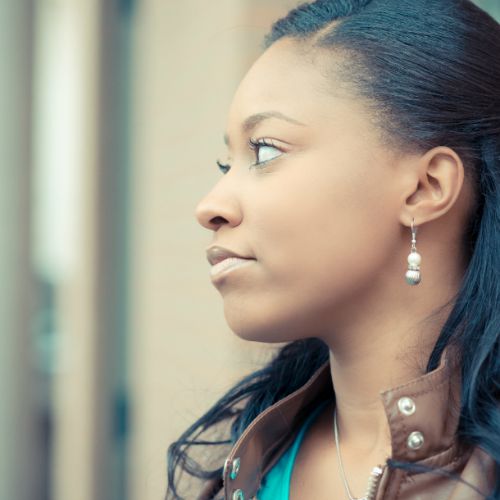 side profile of woman's face