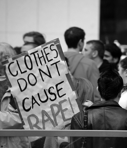 clothes don't cause rape sign