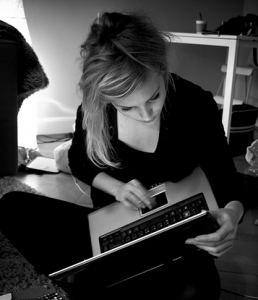 woman on computer