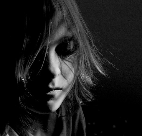 sad girl looking down