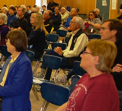 parents listening to a presentation