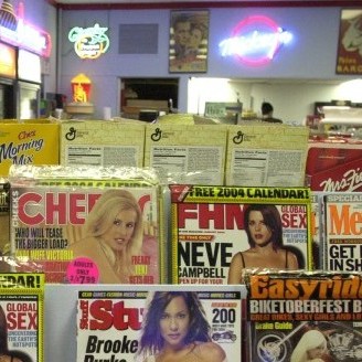 magazines in a store