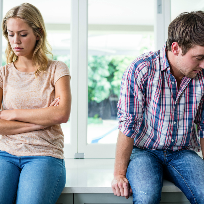 couple not talking to each other