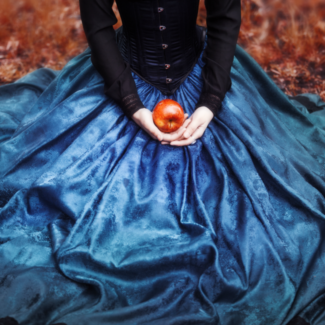 disney princess holding apple