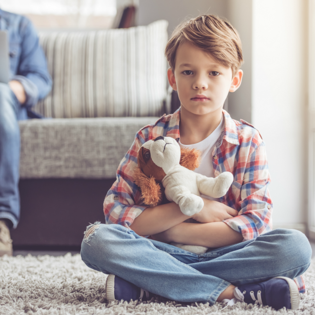 son hurt by father ignoring him on computer