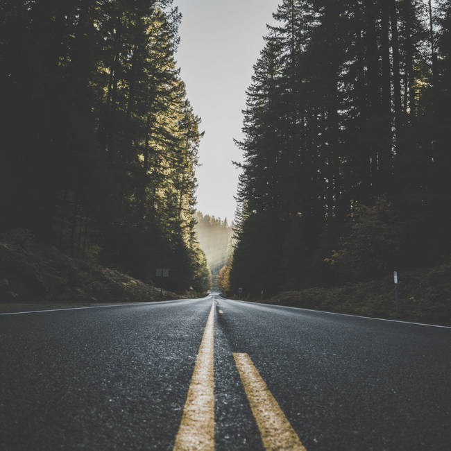 empty mountain road