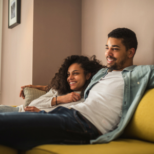 couple watching tv