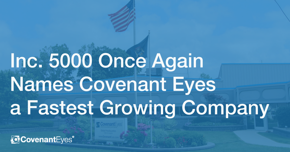 Inc. 5000 once again names covenant eyes a fastest growing company