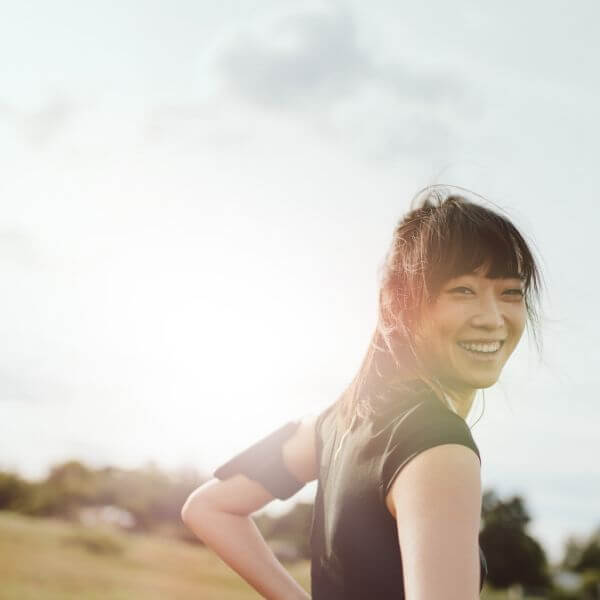 woman smiling at camera