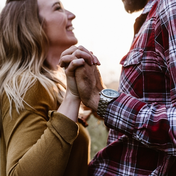 couple holding hands