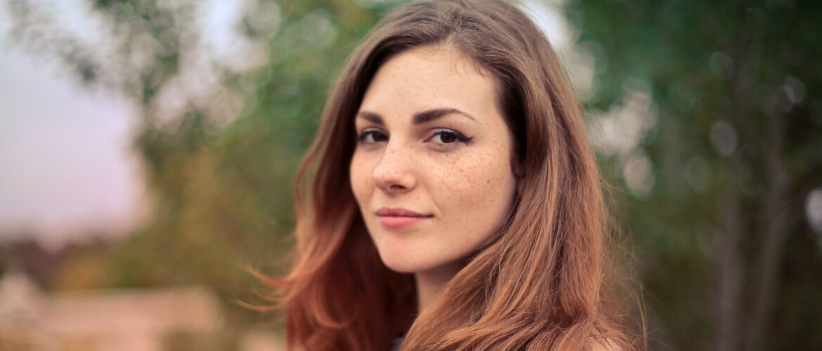 young woman with brown hair