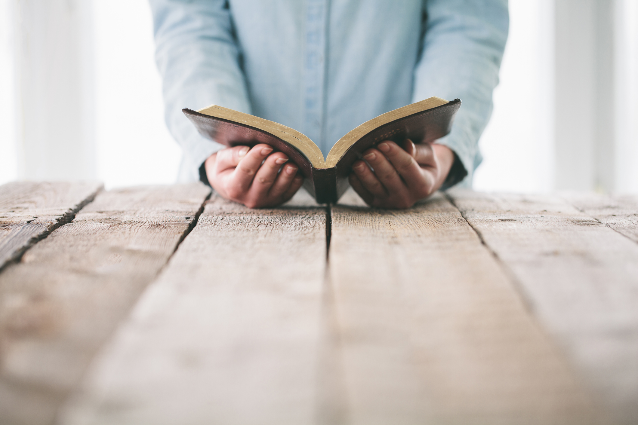 woman reading and praying