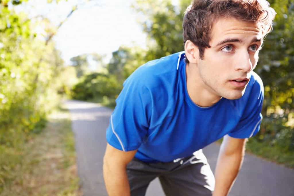 A young man training for an endurance race.