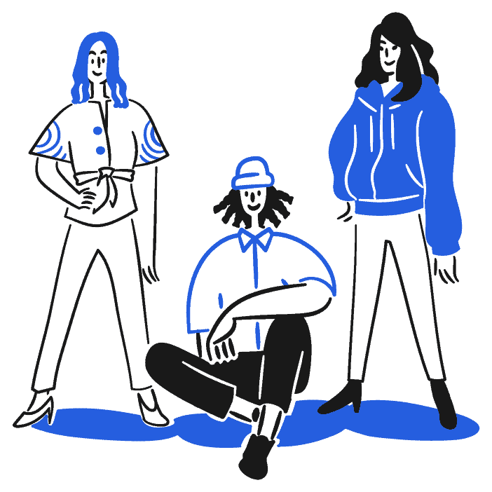 Three supportive friends.
