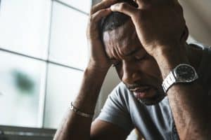 A young man feeling angry.