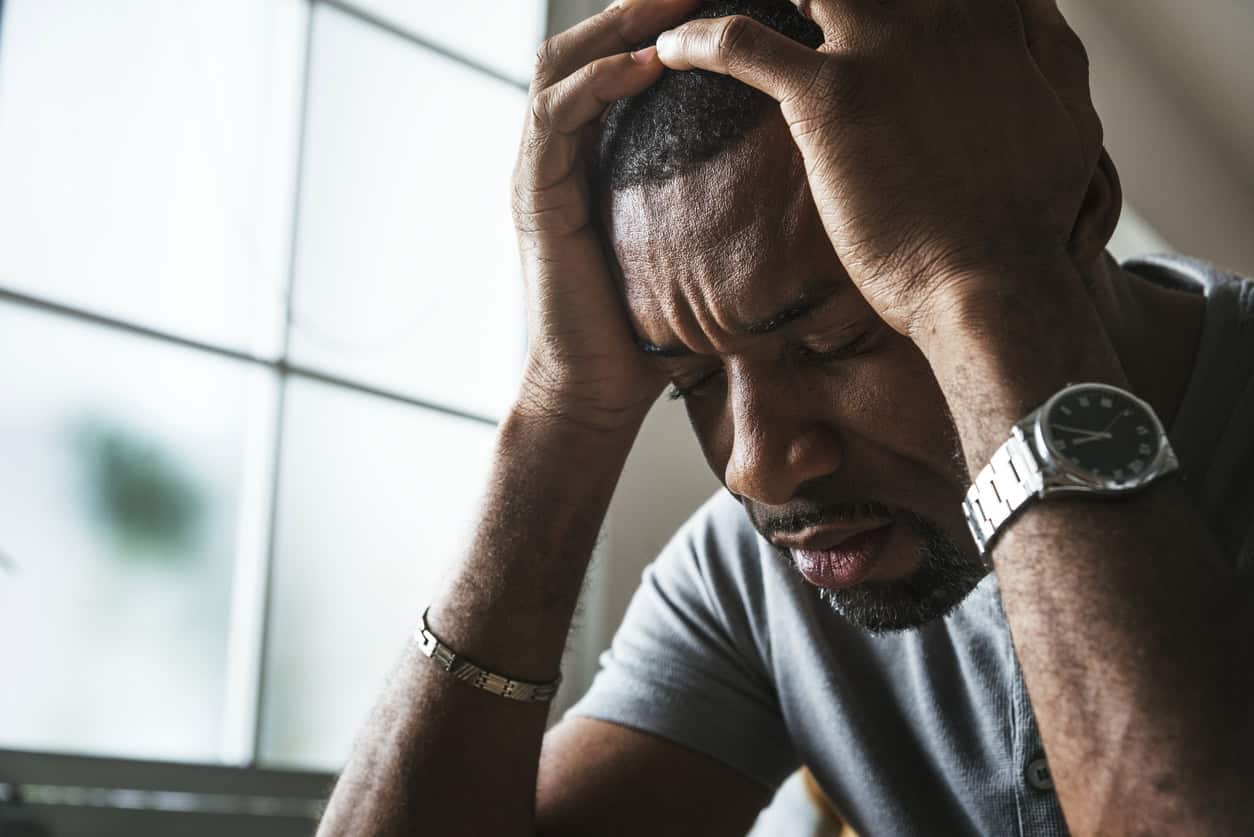 A young man feeling angry.