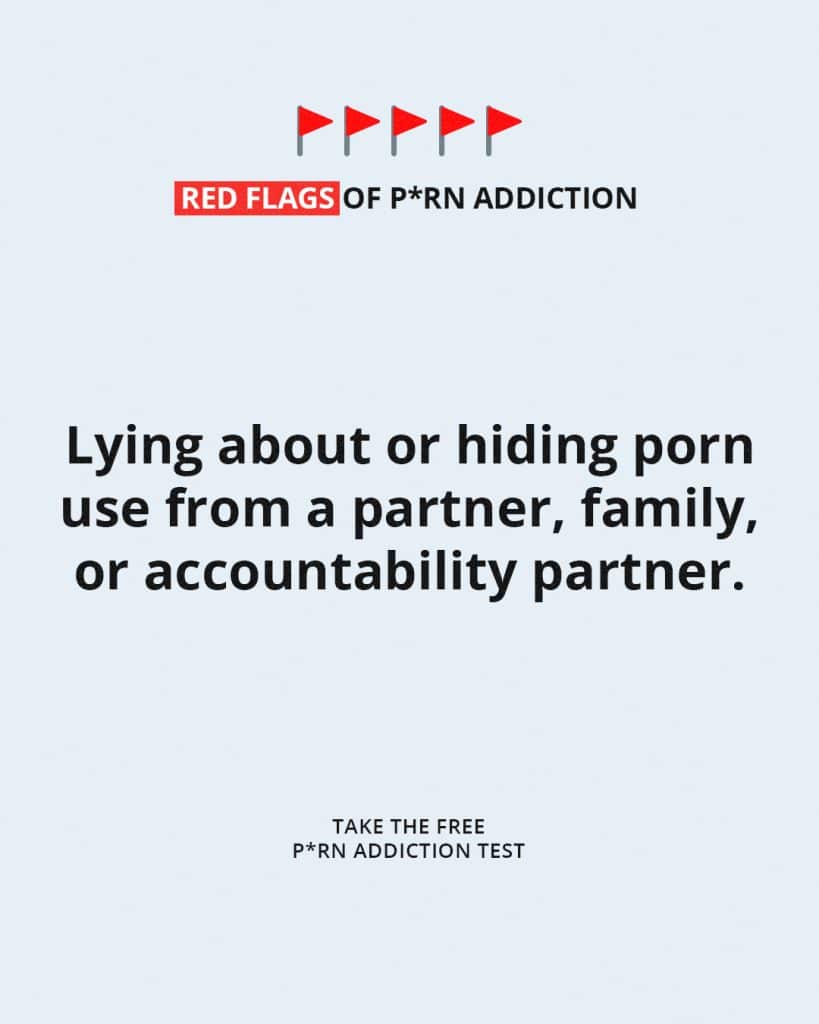Red Flags of P*rn Addiction infographic